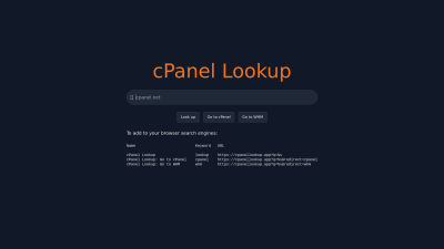 cPanel Lookup